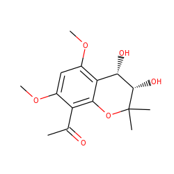 COc1cc(OC)c2c(c1C(C)=O)OC(C)(C)[C@@H](O)[C@H]2O ZINC000238744327