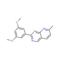 COc1cc(OC)cc(-c2ncc3ccc(C)nc3n2)c1 ZINC000028826514