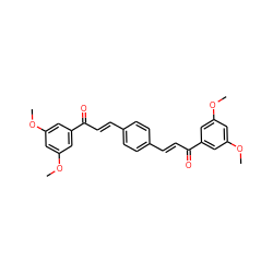 COc1cc(OC)cc(C(=O)/C=C/c2ccc(/C=C/C(=O)c3cc(OC)cc(OC)c3)cc2)c1 ZINC000169306886