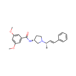 COc1cc(OC)cc(C(=O)N[C@@H]2CCN([C@@H](C)/C=C/c3ccccc3)C2)c1 ZINC000036351818