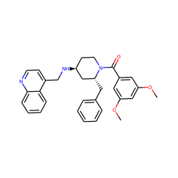 COc1cc(OC)cc(C(=O)N2CC[C@H](NCc3ccnc4ccccc34)C[C@H]2Cc2ccccc2)c1 ZINC000029343788