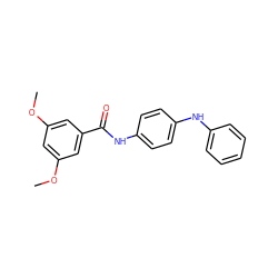 COc1cc(OC)cc(C(=O)Nc2ccc(Nc3ccccc3)cc2)c1 ZINC000000451869