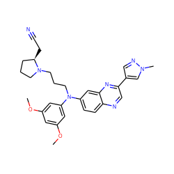 COc1cc(OC)cc(N(CCCN2CCC[C@H]2CC#N)c2ccc3ncc(-c4cnn(C)c4)nc3c2)c1 ZINC000204146431