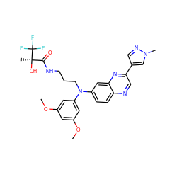 COc1cc(OC)cc(N(CCCNC(=O)[C@@](C)(O)C(F)(F)F)c2ccc3ncc(-c4cnn(C)c4)nc3c2)c1 ZINC000199823203