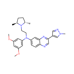 COc1cc(OC)cc(N(CCN2[C@@H](C)CC[C@@H]2C)c2ccc3ncc(-c4cnn(C)c4)nc3c2)c1 ZINC000219349337