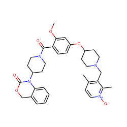 COc1cc(OC2CCN(Cc3c(C)cc[n+]([O-])c3C)CC2)ccc1C(=O)N1CCC(N2C(=O)OCc3ccccc32)CC1 ZINC000026266691