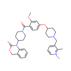 COc1cc(OC2CCN(Cc3ccc[n+]([O-])c3C)CC2)ccc1C(=O)N1CCC(N2C(=O)OCc3ccccc32)CC1 ZINC000053122854