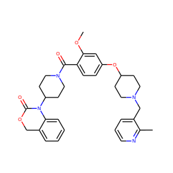 COc1cc(OC2CCN(Cc3cccnc3C)CC2)ccc1C(=O)N1CCC(N2C(=O)OCc3ccccc32)CC1 ZINC000003931580