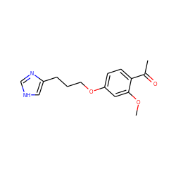 COc1cc(OCCCc2c[nH]cn2)ccc1C(C)=O ZINC000013814617