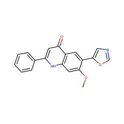 COc1cc2[nH]c(-c3ccccc3)cc(=O)c2cc1-c1cnco1 ZINC000000027334