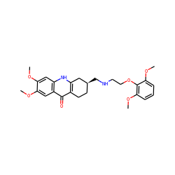 COc1cc2[nH]c3c(c(=O)c2cc1OC)CC[C@H](CNCCOc1c(OC)cccc1OC)C3 ZINC000013528655
