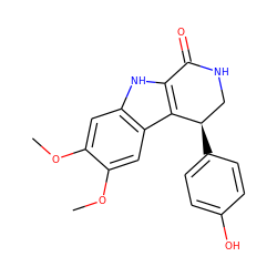 COc1cc2[nH]c3c(c2cc1OC)[C@H](c1ccc(O)cc1)CNC3=O ZINC000072177310