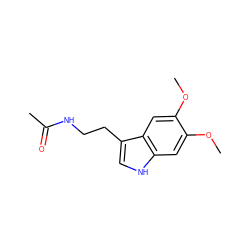 COc1cc2[nH]cc(CCNC(C)=O)c2cc1OC ZINC000005160254