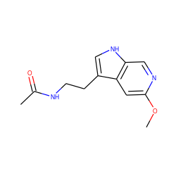 COc1cc2c(CCNC(C)=O)c[nH]c2cn1 ZINC000197280002