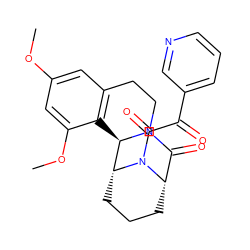 COc1cc2c(c(OC)c1)[C@@H]1[C@H]3CCC[C@@H](C(=O)N1CC2)N3C(=O)C(=O)c1cccnc1 ZINC000034630850