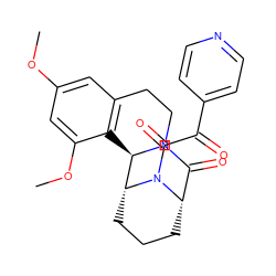 COc1cc2c(c(OC)c1)[C@@H]1[C@H]3CCC[C@@H](C(=O)N1CC2)N3C(=O)C(=O)c1ccncc1 ZINC000034636657