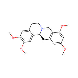 COc1cc2c(c(OC)c1)CN1CCc3cc(OC)c(OC)cc3[C@@H]1C2 ZINC000084726855