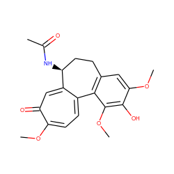 COc1cc2c(c(OC)c1O)-c1ccc(OC)c(=O)cc1[C@@H](NC(C)=O)CC2 ZINC000005202360