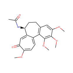 COc1cc2c(c(OC)c1OC)-c1ccc(OC)c(=O)cc1[C@@H](NC(C)=O)CC2 ZINC000000621853