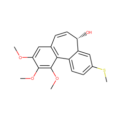 COc1cc2c(c(OC)c1OC)-c1ccc(SC)cc1[C@@H](O)C=C2 ZINC000029471879