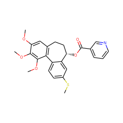 COc1cc2c(c(OC)c1OC)-c1ccc(SC)cc1[C@@H](OC(=O)c1cccnc1)CC2 ZINC000029464870