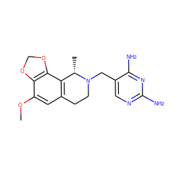 COc1cc2c(c3c1OCO3)[C@H](C)N(Cc1cnc(N)nc1N)CC2 ZINC000013520523