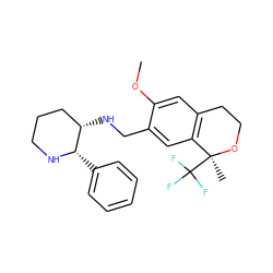 COc1cc2c(cc1CN[C@H]1CCCN[C@H]1c1ccccc1)[C@](C)(C(F)(F)F)OCC2 ZINC000022448889