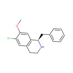 COc1cc2c(cc1Cl)CCN[C@@H]2Cc1ccccc1 ZINC000045283377