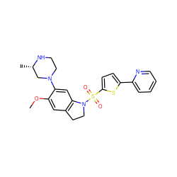 COc1cc2c(cc1N1CCN[C@@H](C)C1)N(S(=O)(=O)c1ccc(-c3ccccn3)s1)CC2 ZINC000028960748