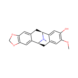 COc1cc2c(cc1O)[C@@H]1Cc3cc4c(cc3[C@H](C2)N1C)OCO4 ZINC000015204432