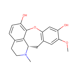 COc1cc2c(cc1O)Oc1c(O)ccc3c1[C@H](C2)N(C)CC3 ZINC000029041606