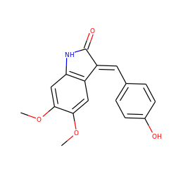 COc1cc2c(cc1OC)/C(=C\c1ccc(O)cc1)C(=O)N2 ZINC000033318759