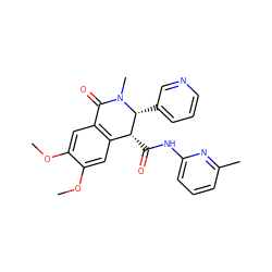 COc1cc2c(cc1OC)[C@@H](C(=O)Nc1cccc(C)n1)[C@@H](c1cccnc1)N(C)C2=O ZINC000003958474