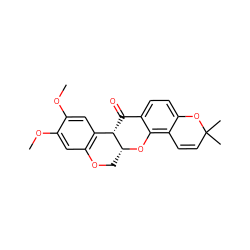 COc1cc2c(cc1OC)[C@@H]1C(=O)c3ccc4c(c3O[C@@H]1CO2)C=CC(C)(C)O4 ZINC000003978987