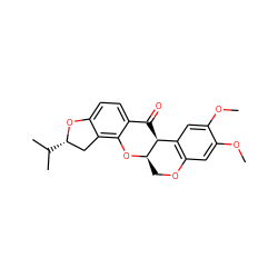 COc1cc2c(cc1OC)[C@@H]1C(=O)c3ccc4c(c3O[C@@H]1CO2)C[C@H](C(C)C)O4 ZINC000002008906