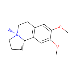 COc1cc2c(cc1OC)[C@@H]1CCC[N@@+]1(C)CC2 ZINC001772575721