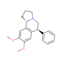 COc1cc2c(cc1OC)[C@@H]1CCCN1C[C@H]2c1ccccc1 ZINC000029231362