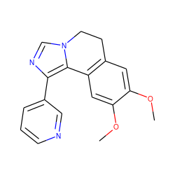 COc1cc2c(cc1OC)-c1c(-c3cccnc3)ncn1CC2 ZINC000084619498