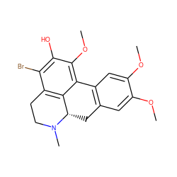 COc1cc2c(cc1OC)-c1c(OC)c(O)c(Br)c3c1[C@H](C2)N(C)CC3 ZINC000029041648