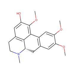 COc1cc2c(cc1OC)-c1c(OC)c(O)cc3c1[C@H](C2)N(C)CC3 ZINC000014677674