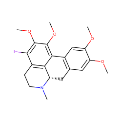 COc1cc2c(cc1OC)-c1c(OC)c(OC)c(I)c3c1[C@H](C2)N(C)CC3 ZINC000029041642