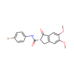 COc1cc2c(cc1OC)C(=O)[C@@H](C(=O)Nc1ccc(Br)cc1)C2 ZINC000473153940