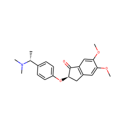 COc1cc2c(cc1OC)C(=O)[C@H](Oc1ccc([C@@H](C)N(C)C)cc1)C2 ZINC000028124586