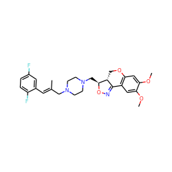 COc1cc2c(cc1OC)C1=NO[C@@H](CN3CCN(C/C(C)=C/c4cc(F)ccc4F)CC3)[C@@H]1CO2 ZINC000022582170