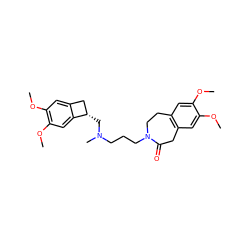 COc1cc2c(cc1OC)CC(=O)N(CCCN(C)C[C@H]1Cc3cc(OC)c(OC)cc31)CC2 ZINC000003805768