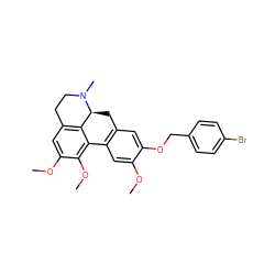 COc1cc2c(cc1OCc1ccc(Br)cc1)C[C@H]1c3c(cc(OC)c(OC)c3-2)CCN1C ZINC000473127146