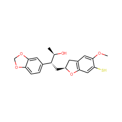 COc1cc2c(cc1S)O[C@@H](C[C@H](c1ccc3c(c1)OCO3)[C@@H](C)O)C2 ZINC000029392613