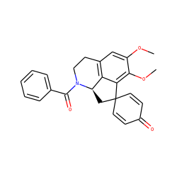 COc1cc2c3c(c1OC)C1(C=CC(=O)C=C1)C[C@H]3N(C(=O)c1ccccc1)CC2 ZINC000000908841