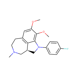 COc1cc2c3c(c1OC)N(c1ccc(F)cc1)C[C@H]3CN(C)CC2 ZINC000028108122