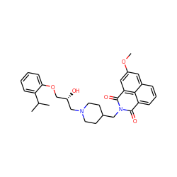 COc1cc2c3c(cccc3c1)C(=O)N(CC1CCN(C[C@@H](O)COc3ccccc3C(C)C)CC1)C2=O ZINC000049037091